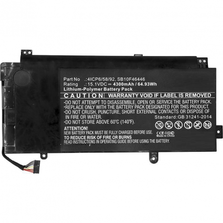 CoreParts - Laptop battery - lithium polymer - 4300 mAh - 64.9 Wh - black - for Lenovo ThinkPad Yoga 15 20DQ, 20DR - 0