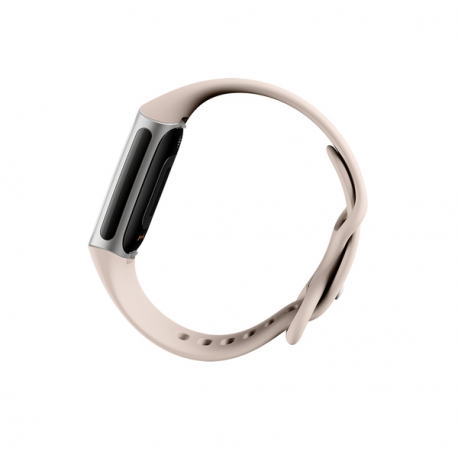 Fitbit Charge 6 - Silver aluminium - activity tracker with infinity band - silicone - porcelain - NFC, Bluetooth - 4