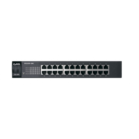 ZyXEL ES-1100-24E - Switch - unmanaged - 24 x 10 / 100 - desktop - 2