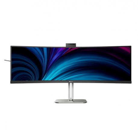 Philips 49B2U6900CH - 6000 Series - LED monitor - curved - USB - 49" (48.8" viewable) - 5120 x 1440 Dual Quad HD @ 75 Hz - VA - 450 cd / m² - 3000:1 - DisplayHDR 400 - 4 ms - 2xHDMI, DisplayPort, 2xUSB-C - speakers - textile black - 8