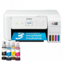 Epson EcoTank ET-2876 - Multifunction printer - colour - ink-jet - ITS - A4 (media) - up to 10 ppm (printing) - 100 sheets - USB, Wi-Fi - white