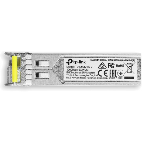 TP-Link TL-SM321A-2 V1 - SFP (mini-GBIC) transceiver module - 1GbE - 1000Base-BX - LC / UPC single-mode - up to 2 km - 1310 (RX)  /  1550 (TX) nm - 1