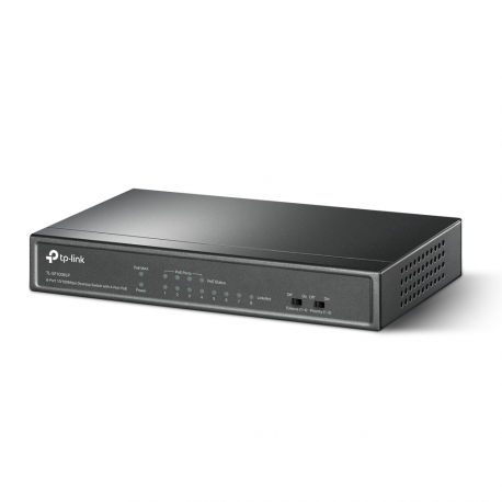 TP-Link TL-SF1008LP - V1 - switch - unmanaged - 8 x 10 / 100 (4 PoE) - desktop, wall-mountable - PoE (41 W) - 2