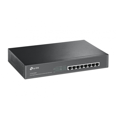 TP-Link TL-SG1008MP V4 - Switch - unmanaged - 8 x 10 / 100 / 1000 (PoE+) - desktop, rack-mountable - PoE+ (153 W) - 1