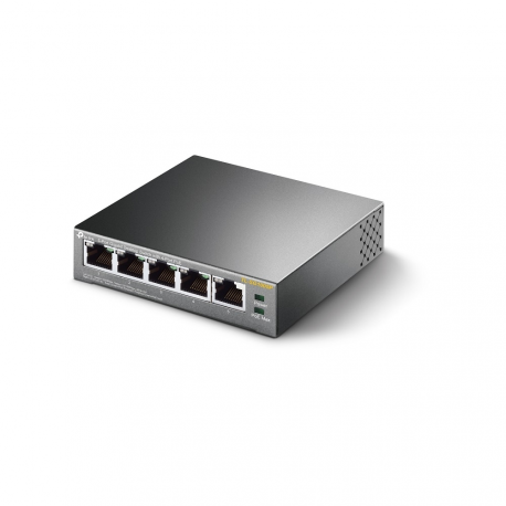 TP-Link TL-SG1005P V5 - Switch - unmanaged - 4 x 10 / 100 / 1000 (PoE+) + 1 x 10 / 100 / 1000 - desktop, wall-mountable - PoE+ (65 W) - 3