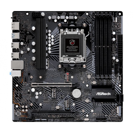 ASRock B650M PG Lightning - Motherboard - micro ATX - Socket AM5 - AMD B650 Chipset - USB 3.2 Gen 1, USB 3.2 Gen 2, USB-C 3.2 Gen2, USB-C 3.2 Gen 1 - 2.5 Gigabit LAN - onboard graphics (CPU required) - HD Audio (8-channel) - 0