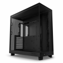 NZXT H series H6 Flow - Mid tower - ATX - windowed side panel (tempered glass) - no power supply - matte black - USB/Audio