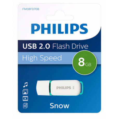 Philips FM08FD70B Snow edition 2.0 - USB flash drive - 8 GB - USB 2.0 - 0