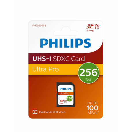 Philips Ultra Pro FM25SD65B - Flash memory card - 256 GB - Video Class V30  /  UHS-I U3  /  Class10 - SDXC - 1