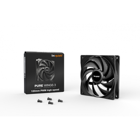 be quiet! Pure Wings 3 - High Speed - case fan - 120 mm - black - 2