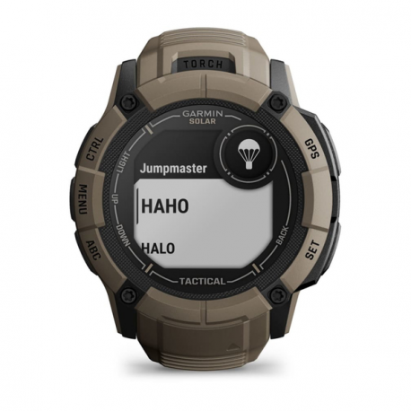 Garmin Instinct 2X Solar - Tactical Edition - 50 mm - fiber-reinforced polymer - Yes smart watch with band - wrist size: 145-228 mm - monochrome - 64 MB - Bluetooth, ANT+ - 67 g - coyote tan - 3