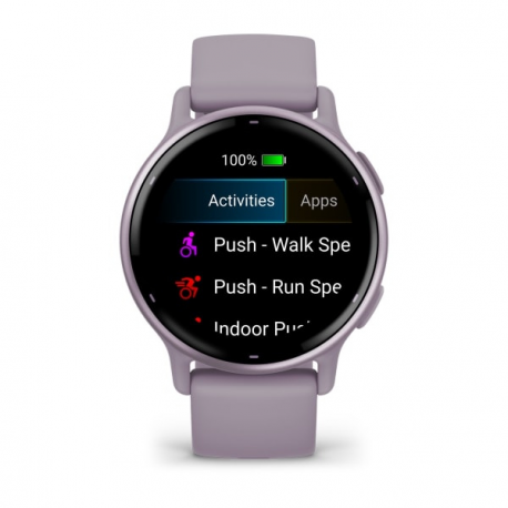 Garmin vívoactive 5 - Orchid - smart watch with band - silicone - wrist size: 125-190 mm - display 1.2" - 4 GB - Bluetooth, Wi-Fi, ANT+ - 26 g - 5