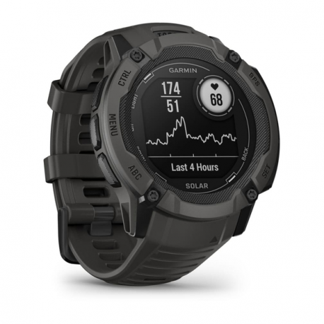 Garmin Instinct 2X Solar - 50 mm - fiber-reinforced polymer - Yes smart watch with band - wrist size: 145-228 mm - monochrome - 64 MB - Bluetooth, ANT+ - 67 g - graphite - 7