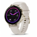 Garmin Venu 3S - 41 mm - ivory - smart watch with band - silicone - wrist size: 110-175 mm - display 1.2" - 8 GB - Bluetooth, Wi-Fi, ANT+ - 40 g
