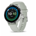 Garmin Venu 3S - 41 mm - sage grey - smart watch with band - silicone - wrist size: 110-175 mm - display 1.2" - 8 GB - Bluetooth, Wi-Fi, ANT+ - 40 g