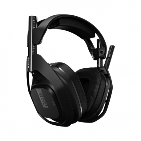 ASTRO A50 + Base Station - For PS4 - headset - full size - 2.4 GHz - wireless - grey, black - with ASTRO Wireless XB1 5 GHz Base Station Transmitter / Charging Stand - for Sony PlayStation 4, Sony PlayStation 4 Pro, Sony PlayStation 4 Slim - 5