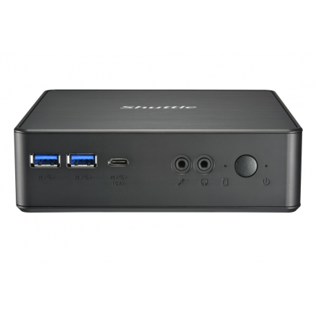 Shuttle XPC nano NC40U7 - Barebone - mini PC - 1 x Core i7 1255U / 1.7 GHz - RAM 0 GB - UHD Graphics 620 - GigE - black - 2