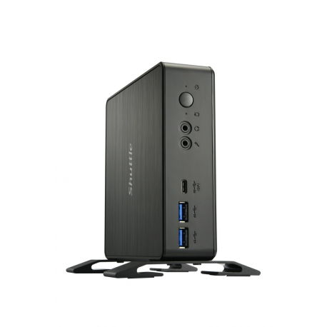 Shuttle XPC nano NC40U7 - Barebone - mini PC - 1 x Core i7 1255U / 1.7 GHz - RAM 0 GB - UHD Graphics 620 - GigE - black - 9