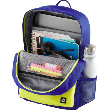 HP - Campus - notebook carrying backpack - 15.6" - blue, lime - 7