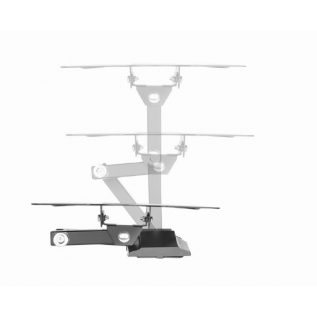 Gembird WM-42ST-01 - Mounting kit (full motion wall mount) - for TV - plastic, steel - black - screen size: 23"-42" - 7