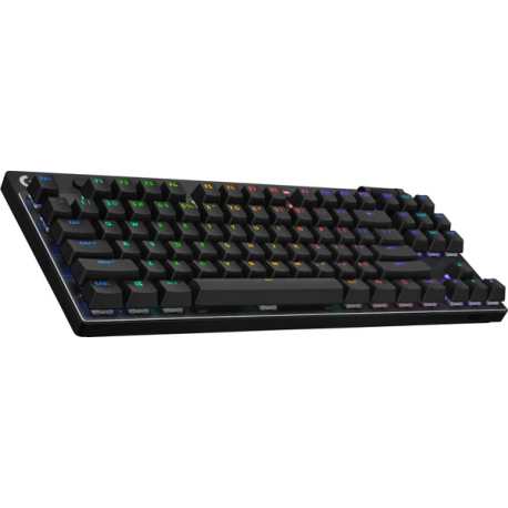 Logitech G PRO X TKL - Keyboard - tenkeyless - backlit - Bluetooth, LIGHTSPEED - QWERTY - German - key switch: Tactile - black - 0