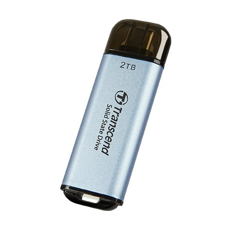 Transcend ESD300C - SSD - 2 TB - external (portable) - USB 3.2 Gen 2x1 (USB-C connector) - sky blue - 1
