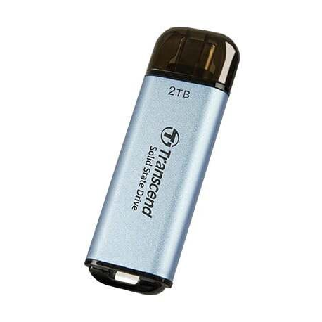 Transcend ESD300C - SSD - 2 TB - external (portable) - USB 3.2 Gen 2x1 (USB-C connector) - sky blue - 2