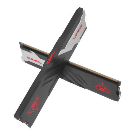 Patriot Viper Venom DDR5 series - DDR5 - kit - 32 GB: 2 x 16 GB - DIMM 288-pin - 6400 MHz  /  PC5-51200 - CL32 - 1.4 V - unbuffered - on-die ECC - silver, red, matte black - 4