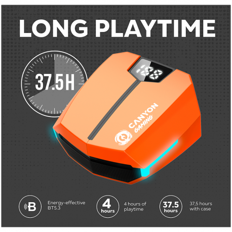 Canyon DoubleBee GTWS-2 - True wireless earphones with mic - in-ear - Bluetooth - black - 9