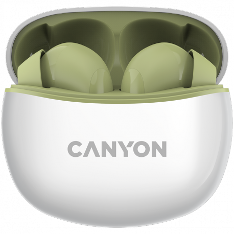 Canyon TWS-5 - True wireless earphones with mic - in-ear - Bluetooth - green - 0