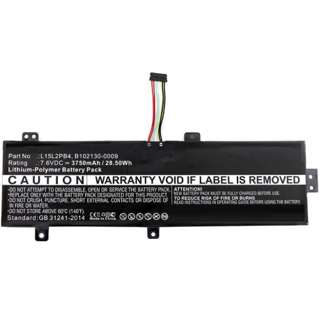 CoreParts - Laptop battery - lithium polymer - 3750 mAh - 28.5 Wh - black - for Lenovo IdeaPad 310-15IKB 80TV - 0