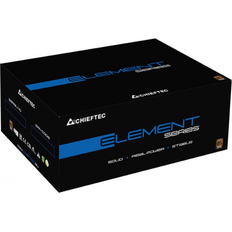 Chieftec ELEMENT Series ELP-700S - Power supply (internal) - ATX12V 2.3 - 80 PLUS Bronze - AC 230 V - 700 Watt - active PFC - decent black - 1