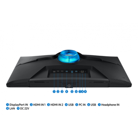 Samsung Odyssey G7 S32BG700EU - G70B Series - LED monitor - Smart - gaming - 32" - 3840 x 2160 4K @ 144 Hz - IPS - 350 cd/m² - 1000:1 - DisplayHDR 400 - 1 ms - HDMI, 2xDisplayPort - speakers - black - 9