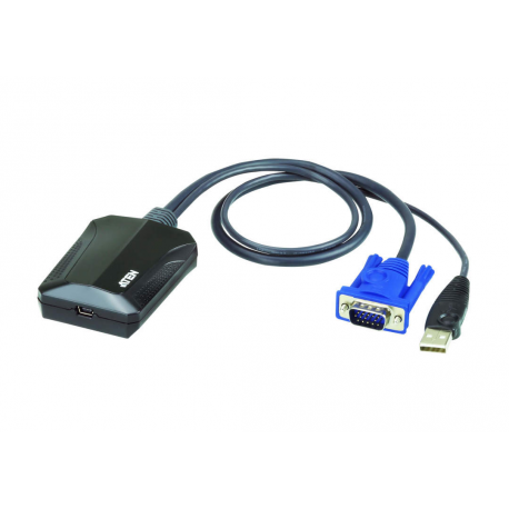 ATEN CV211 Laptop USB Console Adapter - KVM switch - 1 x KVM port(s) - 1 local user - desktop - 6