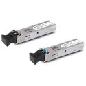 PLANET MGB-Series MGB-TLB20 - SFP (mini-GBIC) transceiver module - GigE - 1000Base-BX - LC single-mode - up to 20 km - 1550 (TX)  /  1310 (RX) nm