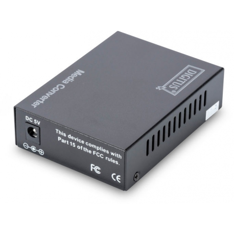 DIGITUS DN-82021-1 - Fibre media converter - 100Mb LAN - 10Base-T, 100Base-FX, 100Base-TX - RJ-45 / SC single-mode - up to 20 km - 1310 nm - 1
