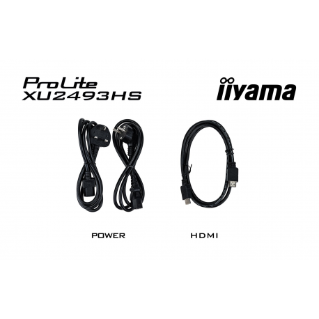 iiyama ProLite XU2493HS-B6 - LED monitor - 24" (23.8" viewable) - 1920 x 1080 Full HD (1080p) @ 100 Hz - IPS - 250 cd / m² - 1300:1 - 0.5 ms - HDMI, DisplayPort - speakers - black, matte - 17