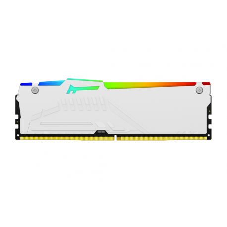 Kingston FURY Beast RGB - DDR5 - kit - 32 GB: 2 x 16 GB - DIMM 288-pin - 6000 MHz  /  PC5-48000 - CL30 - 1.4 V - unbuffered - on-die ECC - white - 3