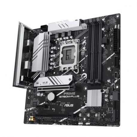 ASUS PRIME B760M-PLUS - Motherboard - micro ATX - LGA1700 Socket - B760 Chipset - USB 3.2 Gen 1, USB 3.2 Gen 2, USB-C 3.2 Gen 1 - 2.5 Gigabit LAN - onboard graphics (CPU required) - HD Audio (8-channel) - 9