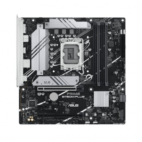 ASUS PRIME B760M-PLUS - Motherboard - micro ATX - LGA1700 Socket - B760 Chipset - USB 3.2 Gen 1, USB 3.2 Gen 2, USB-C 3.2 Gen 1 - 2.5 Gigabit LAN - onboard graphics (CPU required) - HD Audio (8-channel) - 11