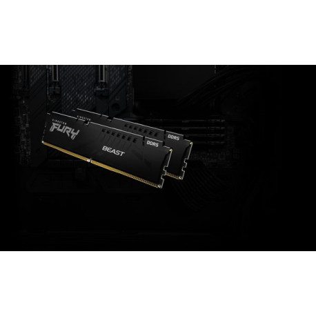 Kingston FURY Beast - DDR5 - module - 32 GB - DIMM 288-pin - 6000 MHz  /  PC5-48000 - CL30 - 1.4 V - unbuffered - on-die ECC - black - 13