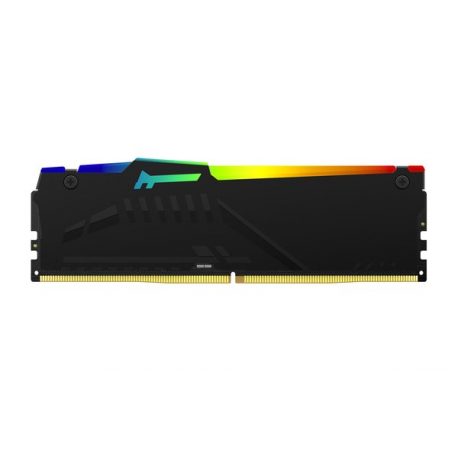 Kingston FURY Beast RGB - DDR5 - kit - 32 GB: 2 x 16 GB - DIMM 288-pin - 6000 MHz  /  PC5-48000 - CL30 - 1.4 V - unbuffered - on-die ECC - black - 25