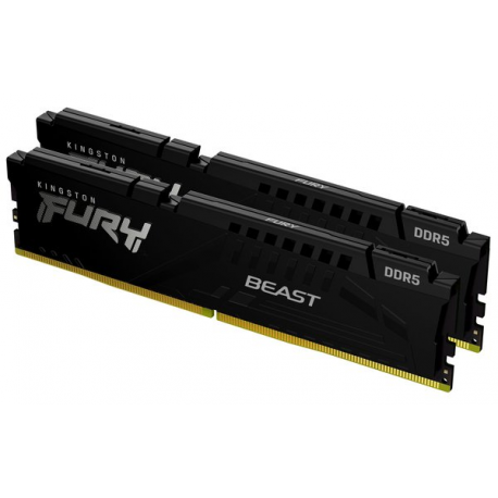 Kingston FURY Beast - DDR5 - kit - 32 GB: 2 x 16 GB - DIMM 288-pin - 6000 MHz  /  PC5-48000 - CL30 - 1.4 V - unbuffered - on-die ECC - black - 31