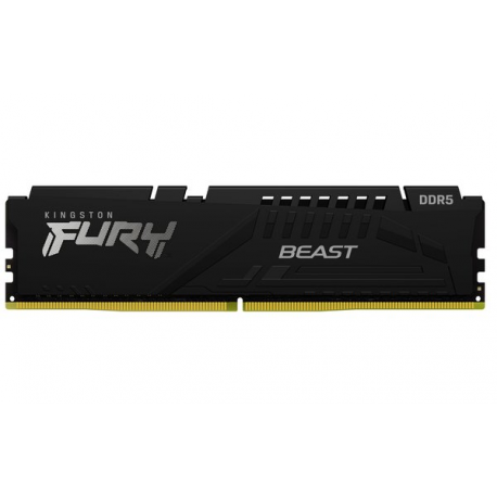 Kingston FURY Beast - DDR5 - module - 16 GB - DIMM 288-pin - 6400 MHz  /  PC5-51200 - CL32 - 1.4 V - unbuffered - on-die ECC - black - 26