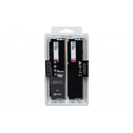 Kingston FURY Beast - DDR5 - kit - 32 GB: 2 x 16 GB - DIMM 288-pin - 6400 MHz  /  PC5-51200 - CL32 - 1.4 V - unbuffered - on-die ECC - black - 8