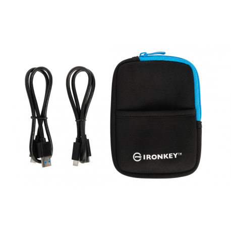 Kingston IronKey Vault Privacy 80 - SSD - encrypted - 3840 GB - external (portable) - USB 3.2 Gen 1 (USB-C connector) - FIPS 197, 256-bit AES-XTS - TAA Compliant - 3