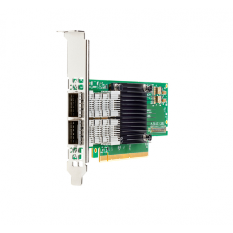 HPE InfiniBand HDR MCX653106A-HDAT - Network adapter - PCIe 4.0 x16 low profile - 200Gb Ethernet / 200Gb Infiniband QSFP56 x 2 - for ProLiant DL325 Gen10, DL345 Gen10, DL365 Gen10, DL380 Gen10 - 0