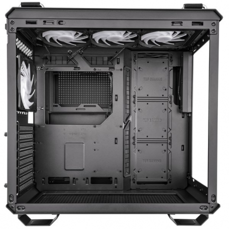 ASUS TUF Gaming GT502 Plus - Mid tower - ATX - windowed side panel (tempered glass) - no power supply - black - USB / Audio - 2