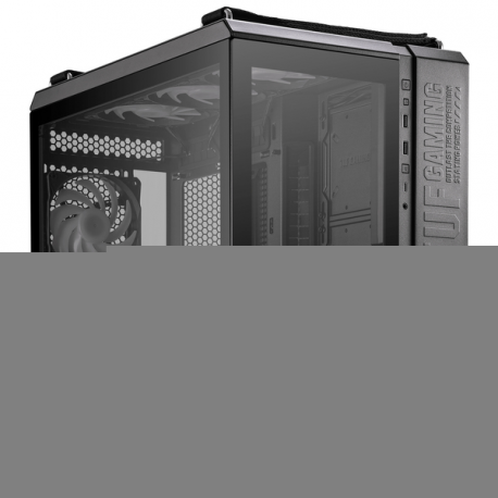 ASUS TUF Gaming GT502 Plus - Mid tower - ATX - windowed side panel (tempered glass) - no power supply - black - USB / Audio - 6