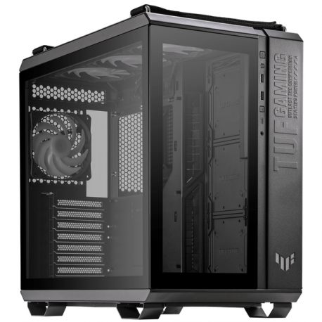 ASUS TUF Gaming GT502 Plus - Mid tower - ATX - windowed side panel (tempered glass) - no power supply - black - USB / Audio - 7